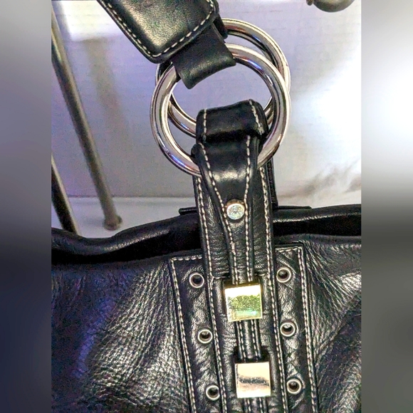PERLINA 🔥 BLACK LEATHER SHOULDER /HANDBAG SUPER SOFT LEATHER CHILL URBAN BAG - Picture 12 of 15